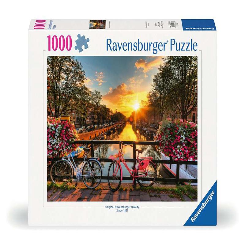 Ravensburger - Bicycles and In Amsterdam - 1000 Piece Jigsaw - New Version