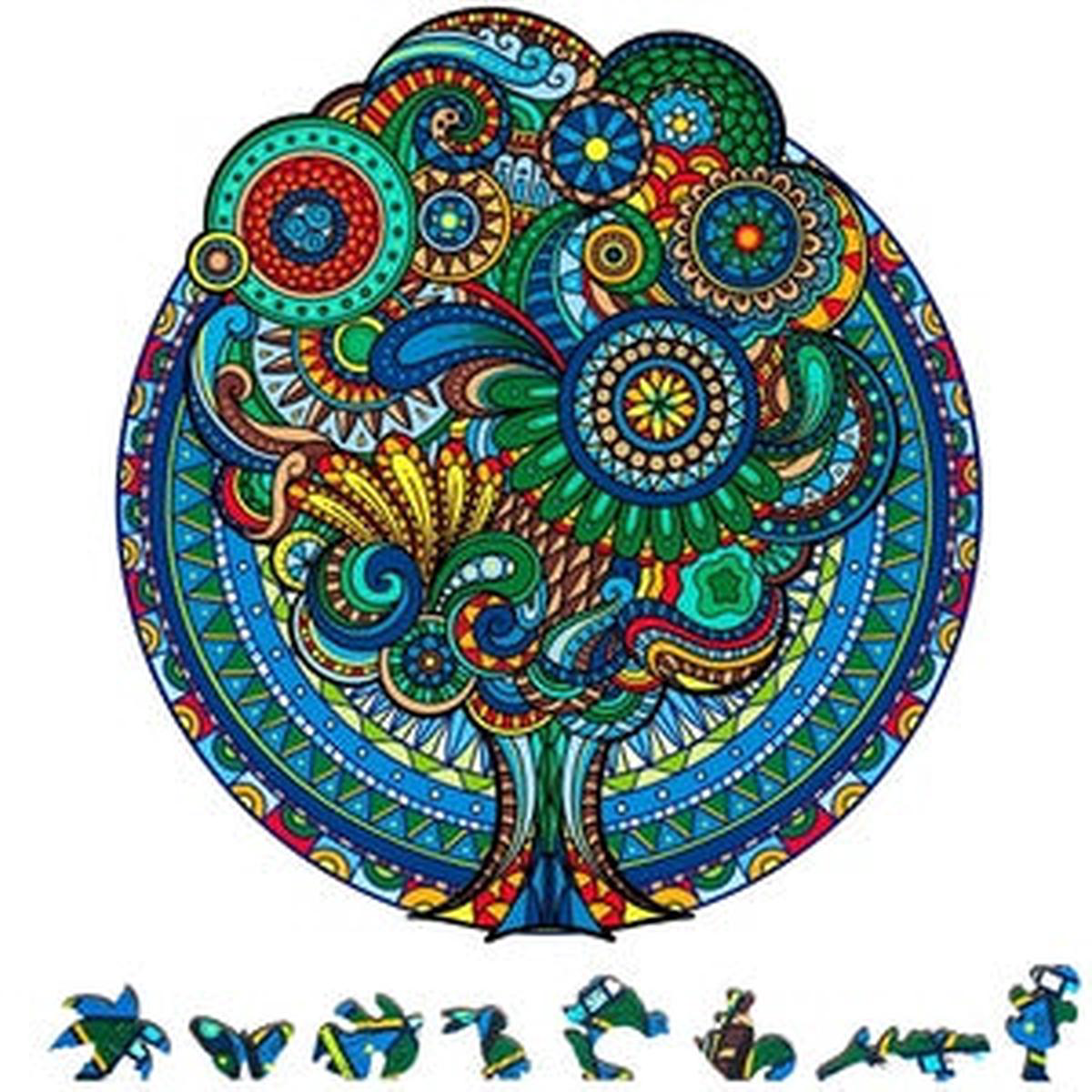 ZenChalet Floral Retro Wooden Puzzle 200 Pcs (ZCPFR200)